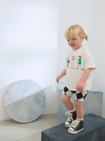 Футболка и шорты-ленигсы в комплекте для девочки Next AD5-487, Молочный, Белый, Черный