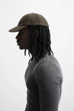 ZARA КЕПКА С ЭФФЕКТОМ ПОТЕРТОСТИ, ТЕМНЫЙ ХАКИ