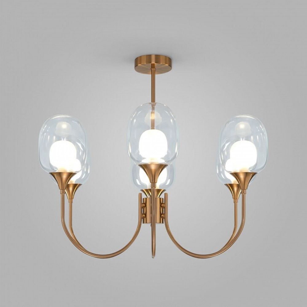 Люстра на штанге Eurosvet Spritz 70217/6 латунь