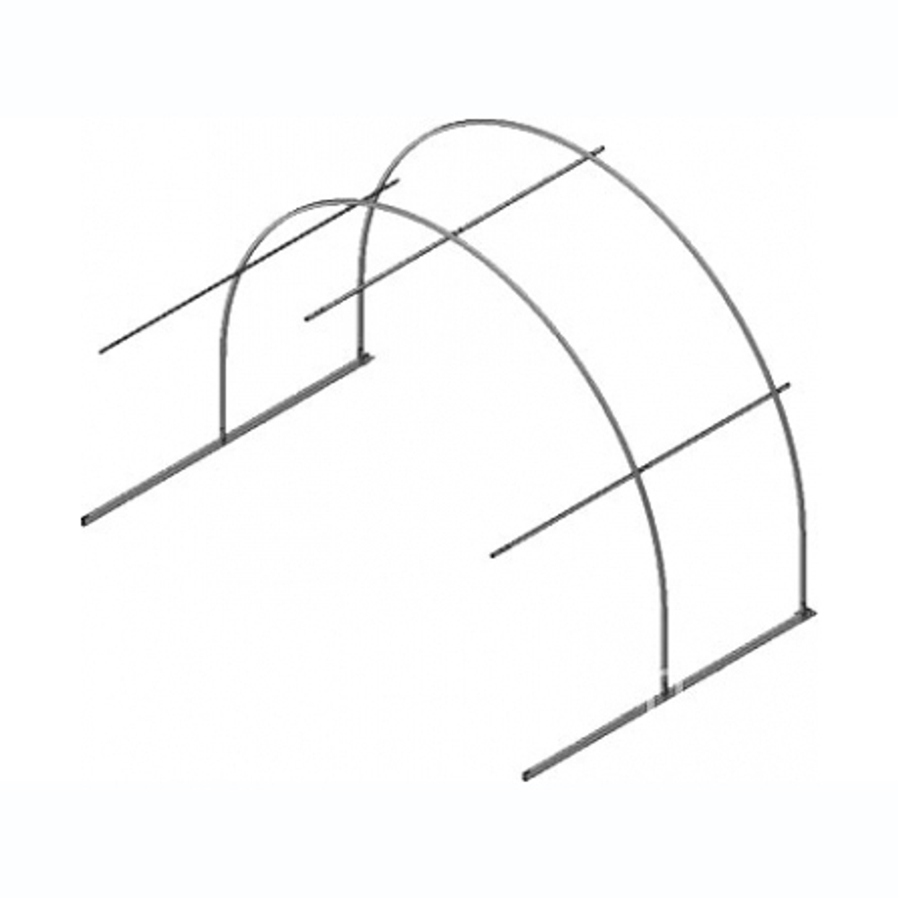 Удлинение для  арочной теплицы - (Ш) 1,64 м х (В) 1,66 м. Шаг дуги 1,0 м. Профтруба 20 х 20 мм.