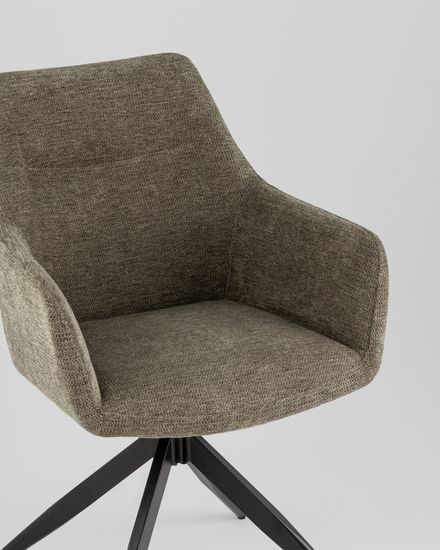 Стул обеденный поворотный Eva серо-зеленый