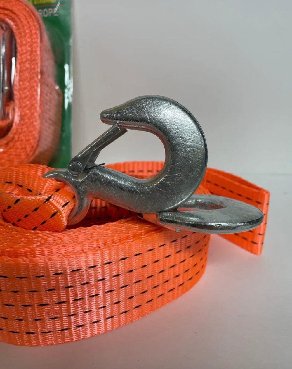 3Т-3М / Трос буксировочный для автомобиля, 3 тонны, длина 3 метра, с крюками, оранжевый, TG (1 шт.)