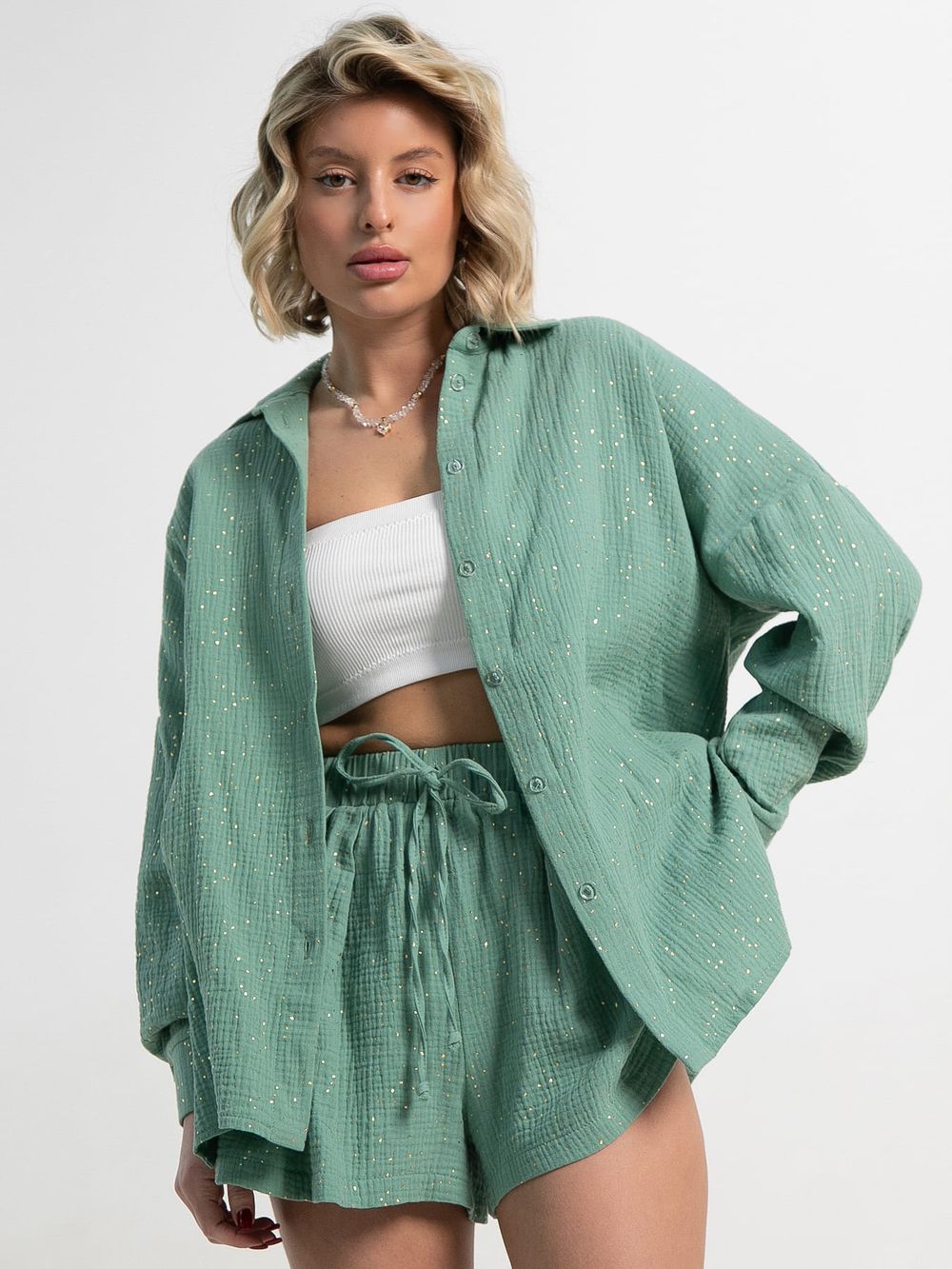 Костюм хлопковый Илария (оливковый) К15343-1М LT Collection