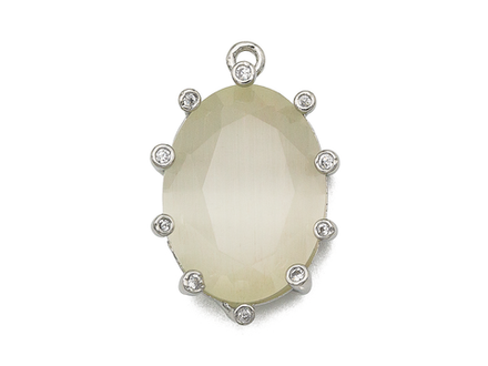 Подвеска "Кошачий глаз", 21мм