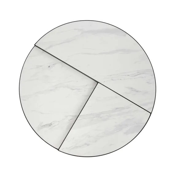 Кофейный стол Vaso Ø90 см, белая керамика