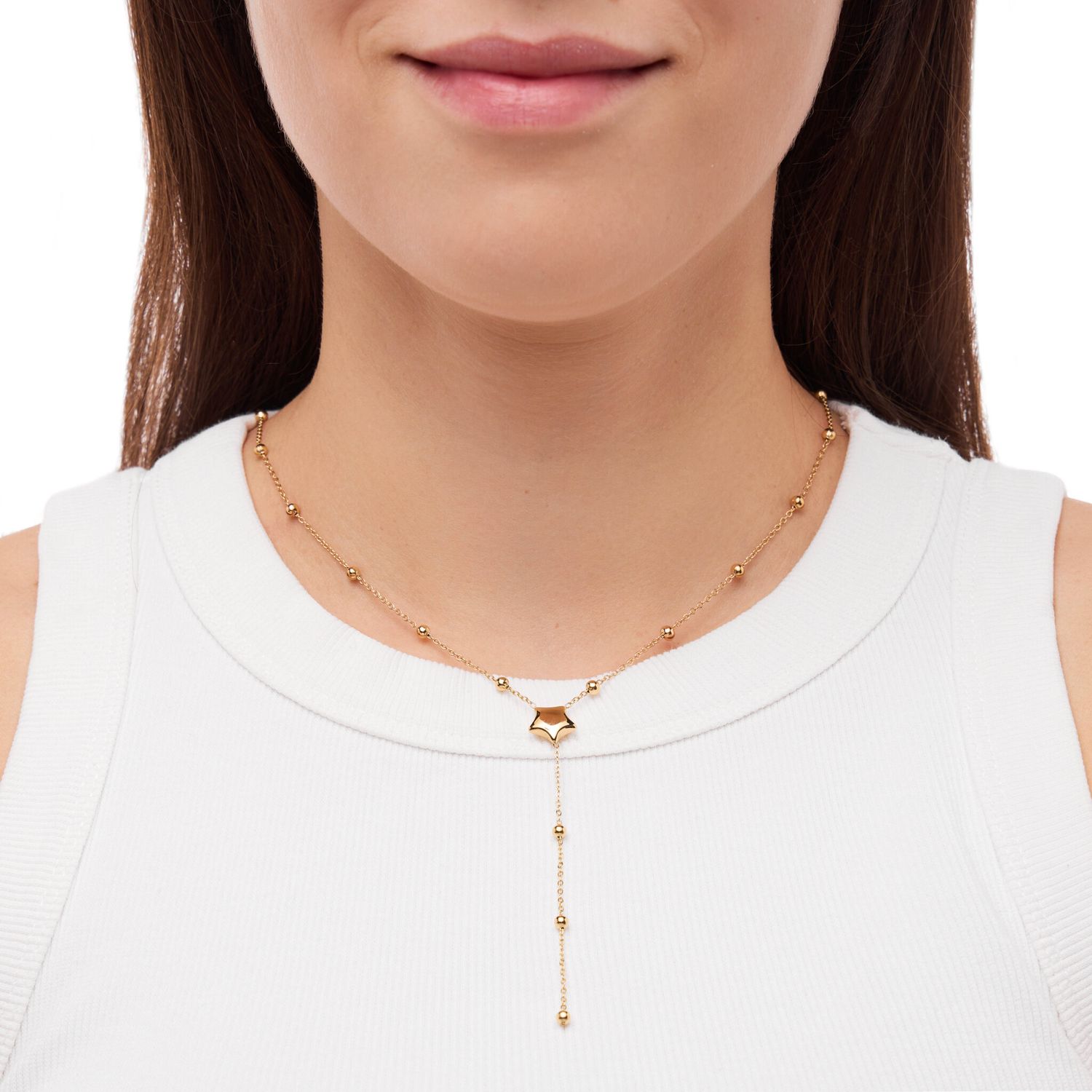 Колье Star Tie Necklace - Gold