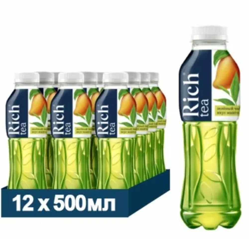 Rich "Зеленый чай манго" 0,5 л. ПЭТ. (12 шт. в упаковке)