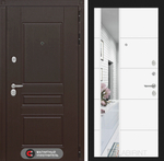 Дверь Входная Лабиринт Мегаполис 19 С зеркалом Белый софт