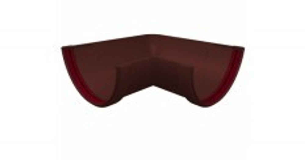 Угол желоба 90гр. универсальный ПВХ Grand Line Стандарт, коричневый