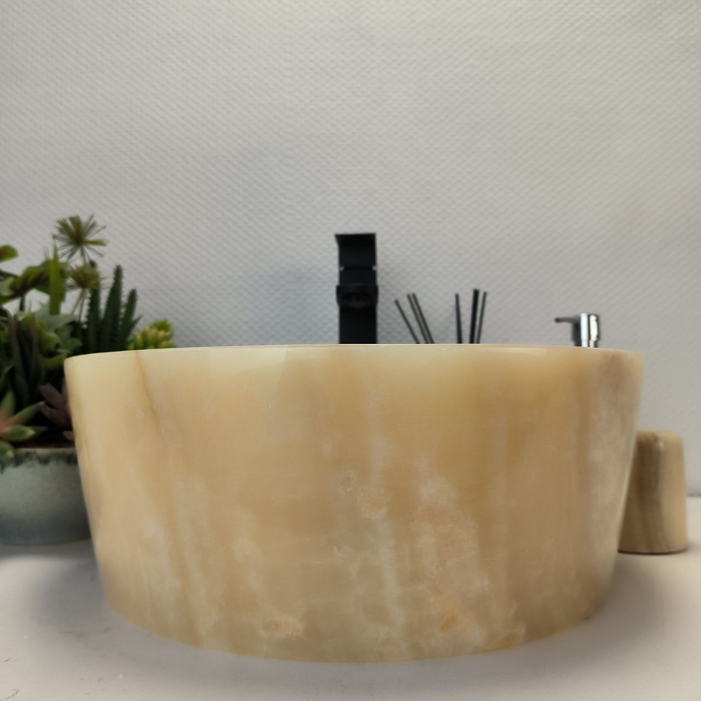 Раковина из оникса Drum Yellow Small DO-62989 40*40*15 08