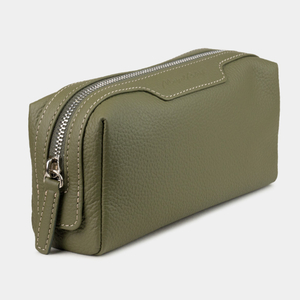 Несессер Tube из кожи теленка, зеленого цвета