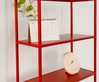 Стеллаж металлический 155х60х25, красный