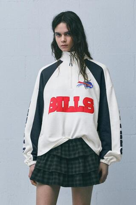 PULL&BEAR Толстовка на молнии NFL Bills, цвет льда