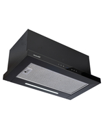 Вытяжка кухонная MACBI Perfa-60G-S/S (BLACK) черный, D150мм, 1200м3/ч, полновстраиваемая, мотор 230Ватт, стекло 60см, сенсорное управление + управление жестами, освещение светодиодное 5W