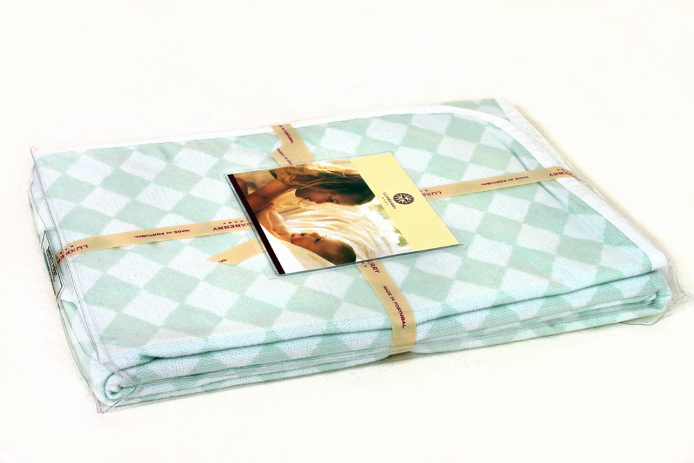 Плед детский 100х150 Luxberry Lux 3313 зелёный Португалия фото