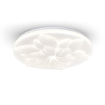 Потолочный светодиодный светильник 60Вт, 4820лм, 3000-6500K, Ra>80, плавная регулировка мощности, изменение цветовой температуры, пульт, металл/пластик, белый