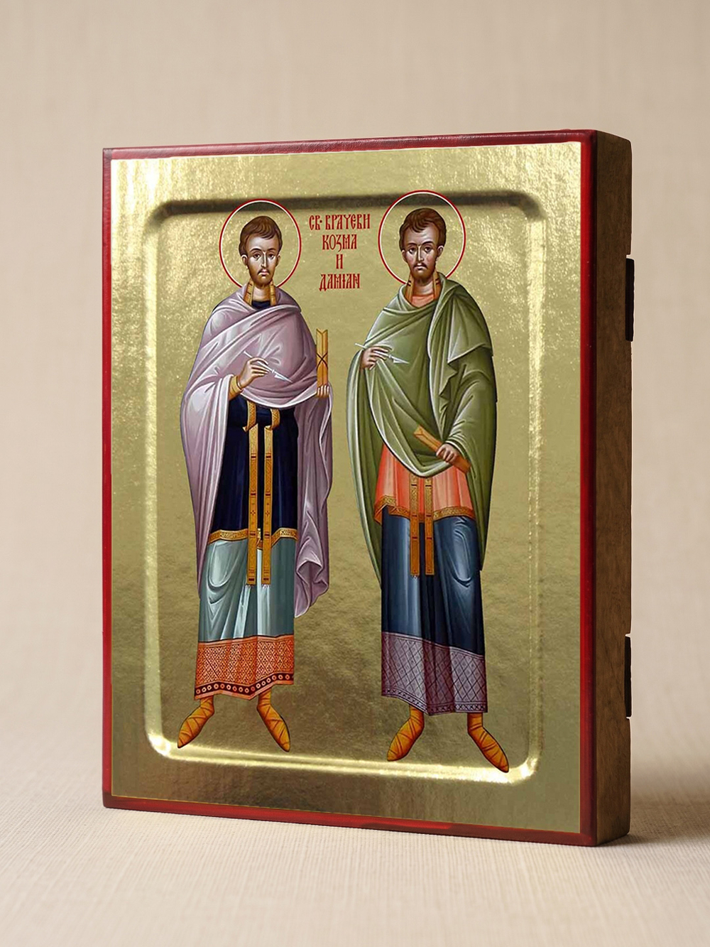Икона Космы и Дамиана, врачевателей на дереве: 125 х 160 (Синопсисъ)