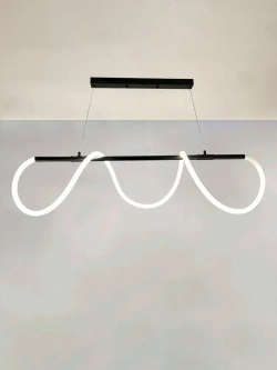 Люстра потолочная светодиодная OutFrame, 57Вт, Нейтральный свет, Черный