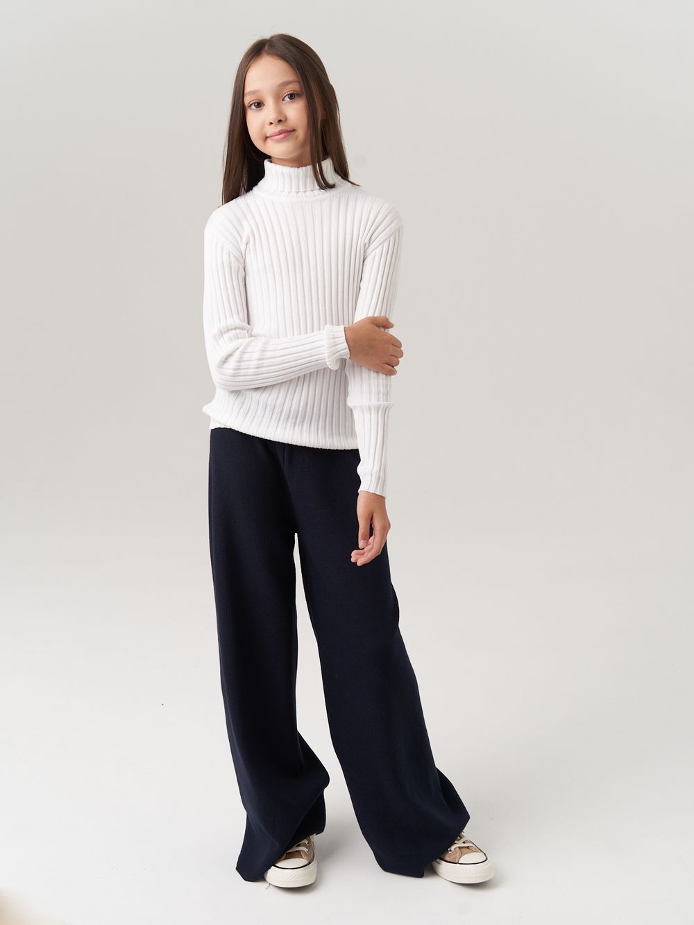 Брюки широкие для девочки AT991 синий