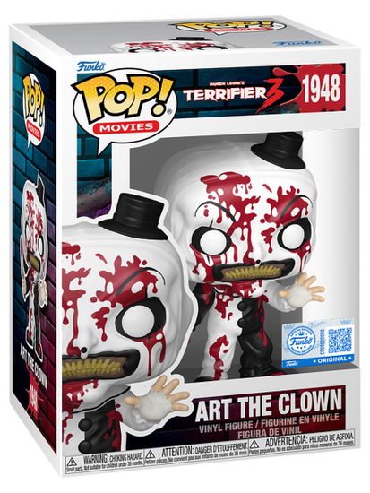 Фигурка Funko POP! Movies Terrifier Art the Clown (BD) (Exc) (1948) 91690 / Фигурка Фанко ПОП! по мотивам фильма "Ужасающий", Клоун Арт