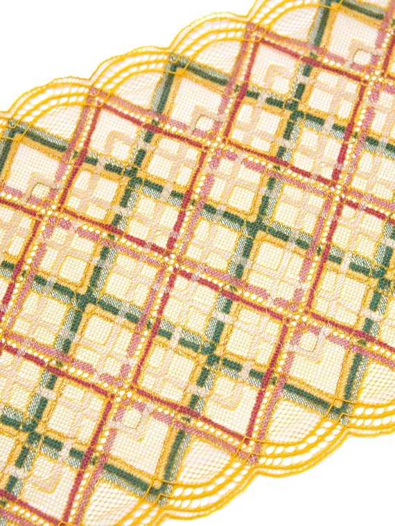 223 Кружево эластичное 19,5 см, Италия, оранжевый