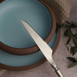 Нож столовый 22,9 см матовый цвет серебро PVD   P.L. [12]