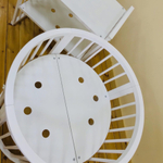 Кровать детская круглая трансформер "Облако" Белый + Маятник