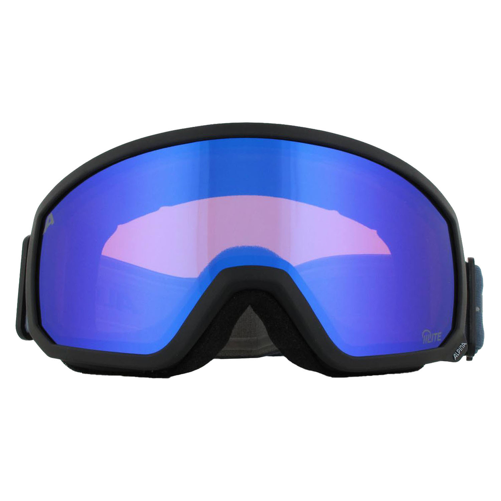 Очки горнолыжные ALPINA Scarabeo S Q-Lite Black-Dirtblue Matt/Q-Lite Blue S2 (б/р)