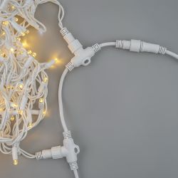 UCX-F90 T10-2M-WH Провод-шина для гирлянд серии F90PRO. 2м. 10 Т-коннекторов. шаг 20см. Статика-мерцание. IP67. Белый. TM Uniel