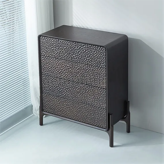 Комод G38, 85х98 см, черный шпон ясеня