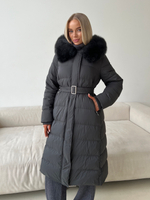 Пуховик Fresh макси графит