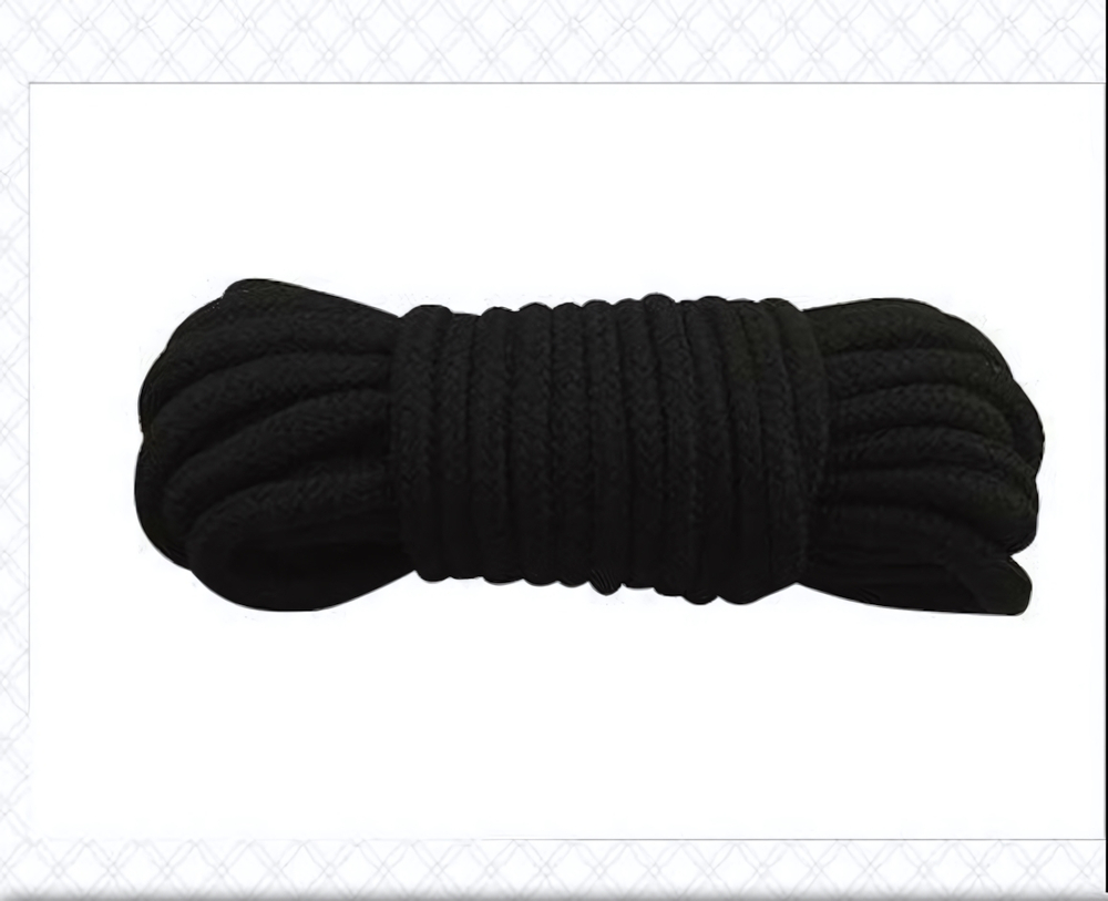 Веревка для бондажа 10 метров ROSYLAND черная (Цвет: черный)