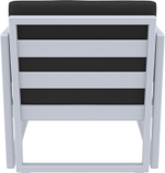 Кресло пластиковое с подушками Siesta Contract Mykonos, серебристый, черный