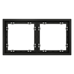 Рамка пластиковая VOLTUM S70 на 2 поста, (черный матовый)