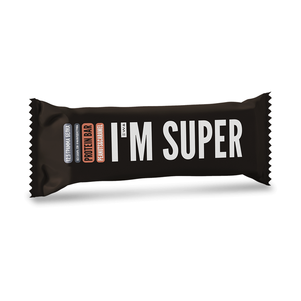 Три протеиновых батончика со вкусом «АРАХИС И КАРАМЕЛЬ» PROTEIN BAR I’M SUPER