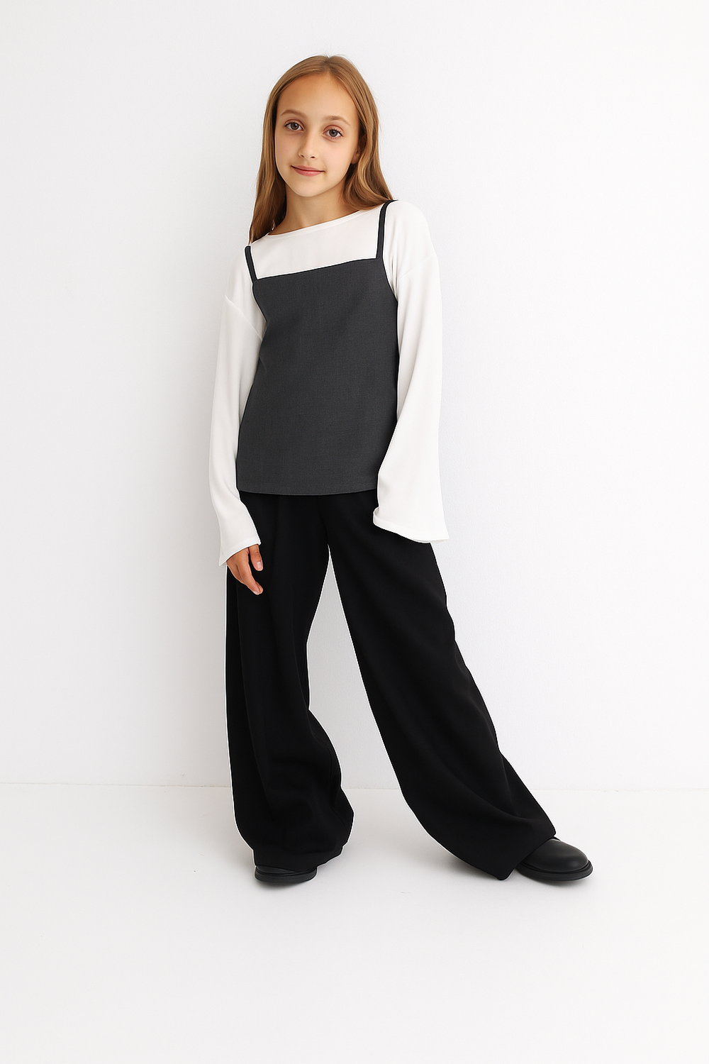 Топ школьный, серый