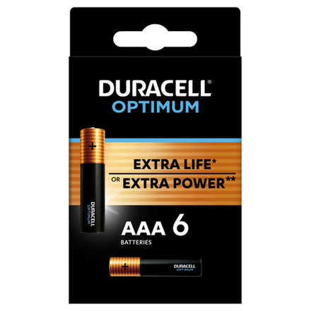 Батарейки Duracell 5014066 ААА алкалиновые 1,5v 6 шт. LR03-6BL Optimum