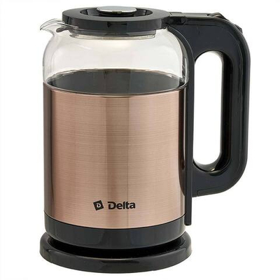Чайник электрический 1500 Вт, 1,8 л DELTA DL-1115 золотой