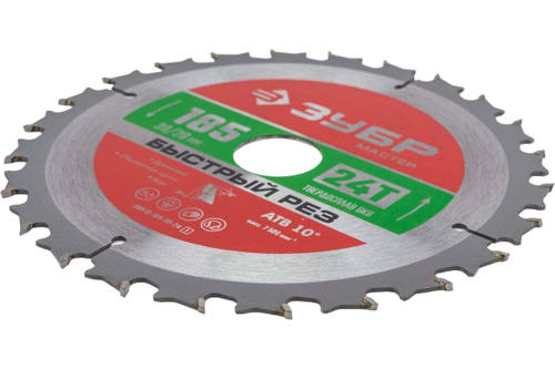 Диск пильный по дереву Быстрый рез (185x30/20 мм; 24Т) Зубр 36910-185-30-24_z01