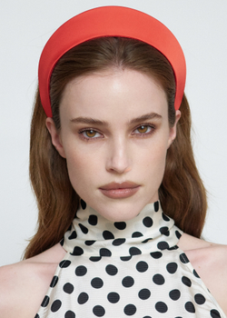 Кокошник S из красного атласа