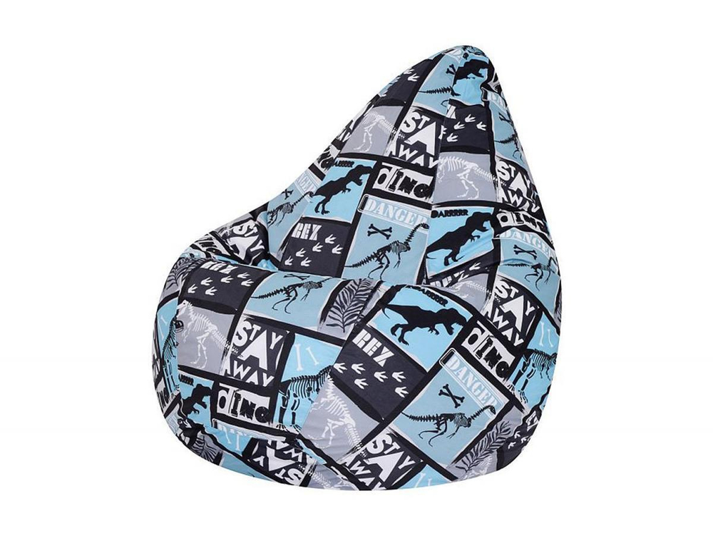 Кресло мешок груша L Тираннозавр велюр