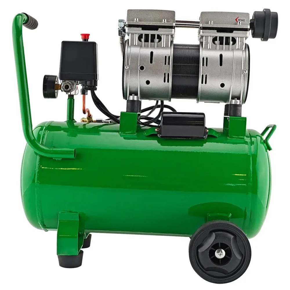 Компрессор поршневой безмасляный с прямым приводом ( 0.75кВт, 8 бар,ресивер 24л, 105л/м, 1380 об/мин, 220В, медная обмотка электродвигателя) RockForce##Rock FORCE RF-20/24I