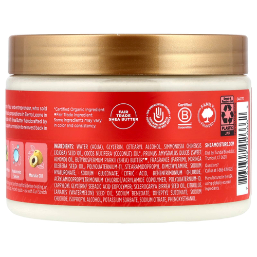 SheaMoisture, Curl Stretch, многоцелевой крем для придания объема, для типа волос 4, масло дыни калахарской, 325 мл (11 жидк. унций)