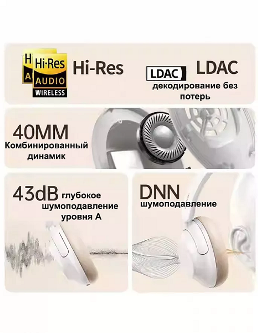Наушники беспроводные UGREEN HP202