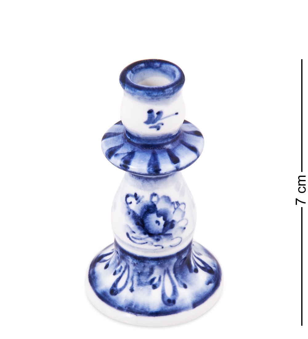 ГЛ- 085 Подсвечник (Гжельский фарфор)