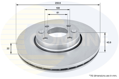 COMLINE - ADC0266V-CML - Brake Disc