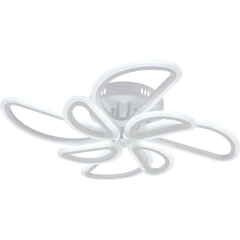 Потолочный светодиодный светильник 82Вт, 7260Лм, 3000-6500К, Ra>80,  плавная регулировка мощности, изменение цветовой температуры, ночник,  металл/акрил, белый