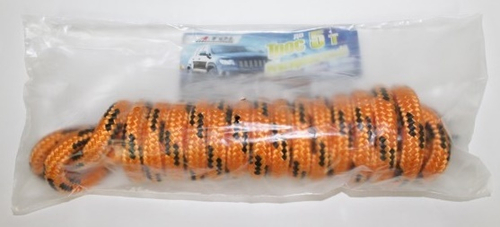 Трос буксир. (5 т) веревка плетен. 2 крюка /4,5 м/ усилен. (A-TOL)