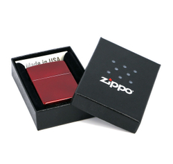 Зажигалка Zippo Candy Apple Red, латунь/сталь, красная, глянцевая