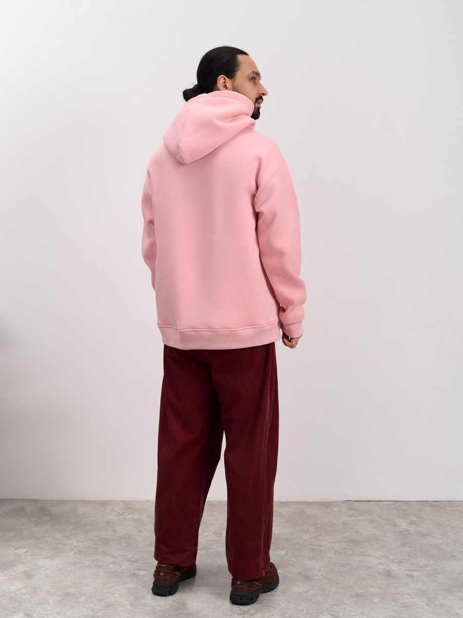 Толстовка мужская с капюшоном "Вasic" розовый